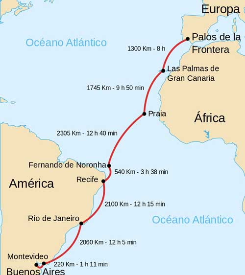 mapa del vuelo plus ultra