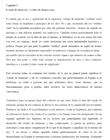 Grafico de Las instituciones del bienestar y la integración de los inmigrantes