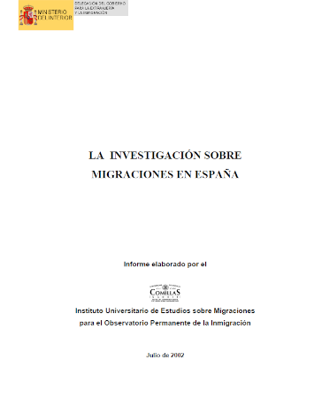 Grafico de La investigación sobre migraciones en España