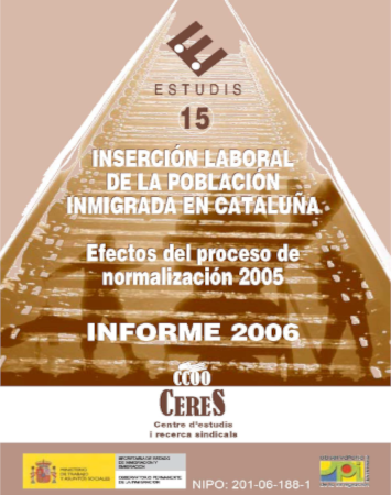 Gráfico de Inserción laboral de la población extranjera en Cataluña. Informe 2006